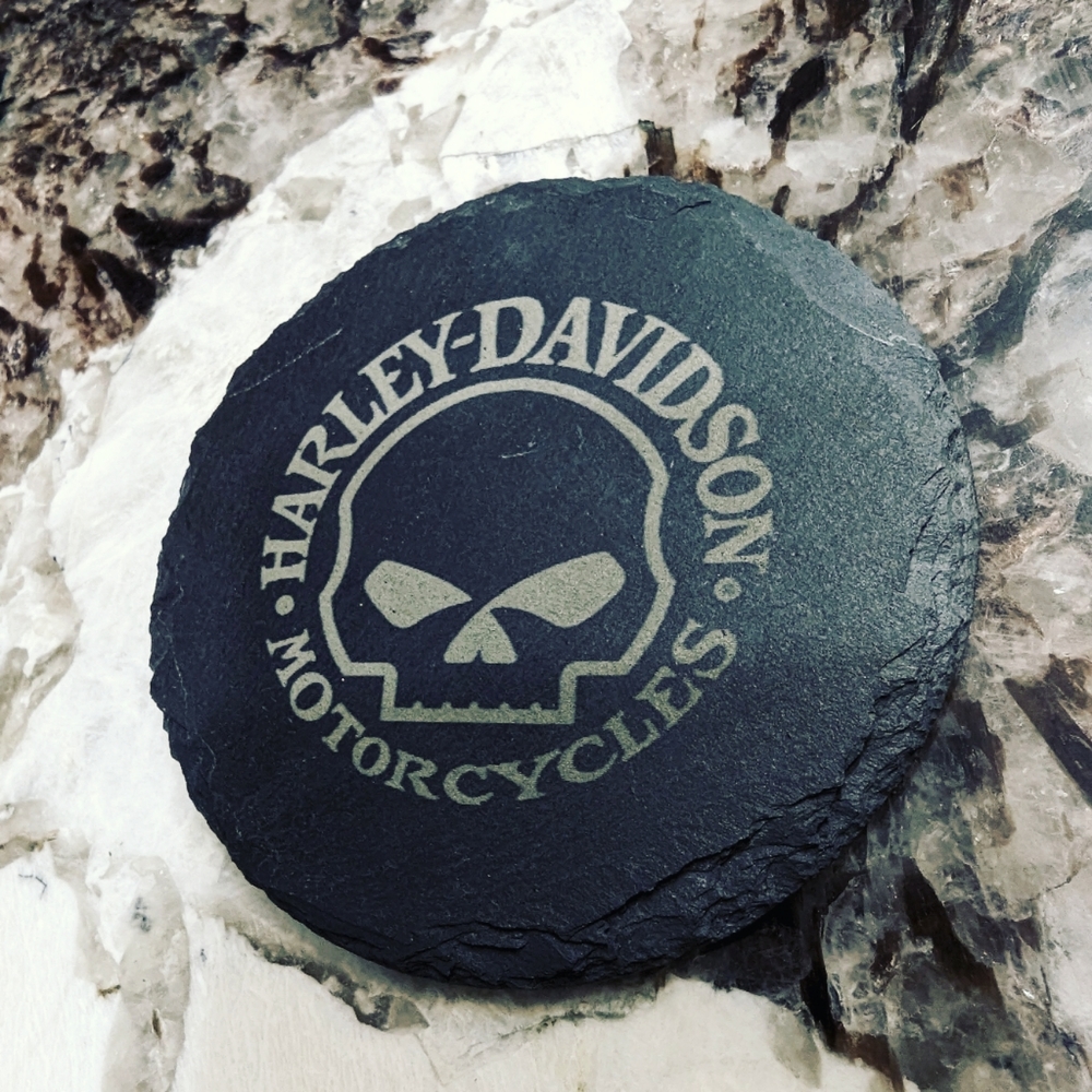 Harley Davidson slate coasters